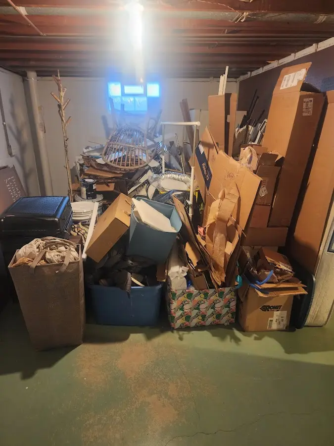 Roll-off dumpster container at job site for 6 Yard Dumpster Rental in Tremonton